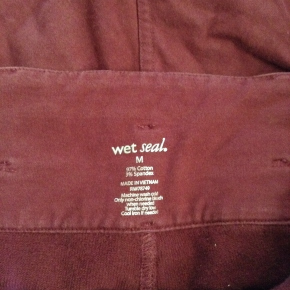 Maroon High Waisted Skinny Jeans sz M - Picture 3 of 4